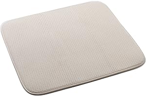 Beige 16 x 18-Inch Premium Microfiber Drying Dish Mat