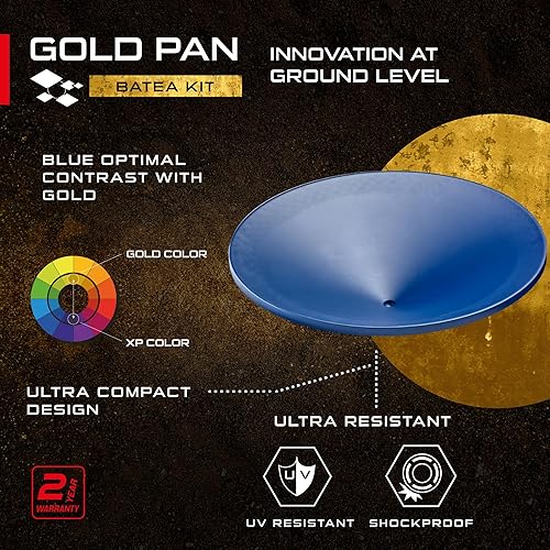 Miniatura 4 de XP METAL DETECTORS Kit de Batea de oro - Batea de plástico único con desfragmentador de materiales, ideal para prospección de oro - con