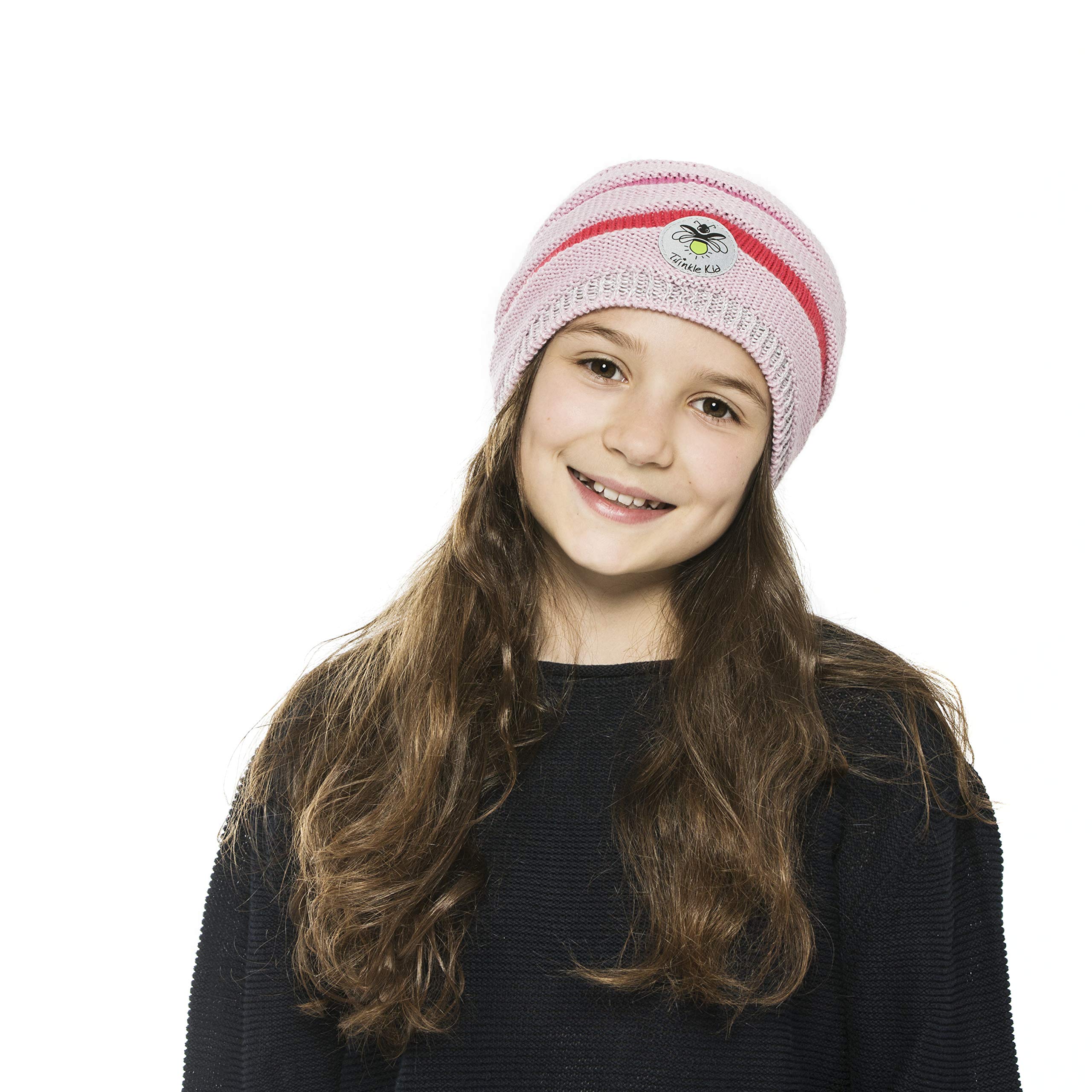 Twinkle Kid - Kinder Reflektor Mütze - Rainbow Beanie Rosa