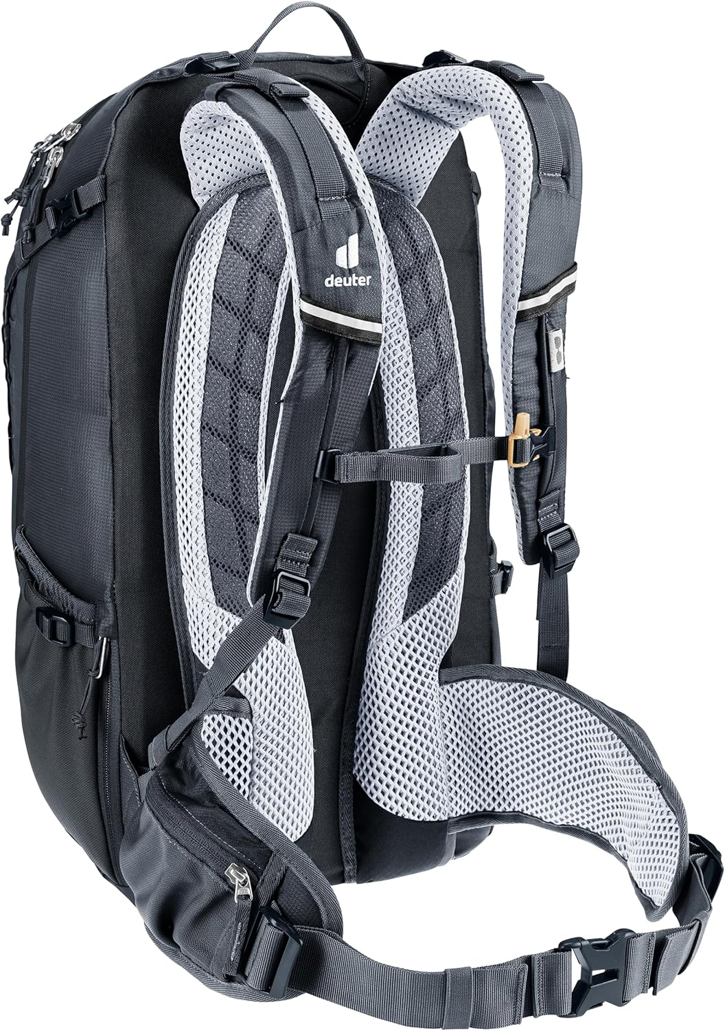 Deuter Trans Alpine 30L Backpack for Biking, Mountain Biking, & Bikepacking with U-Frame & Superior Breathability - Black