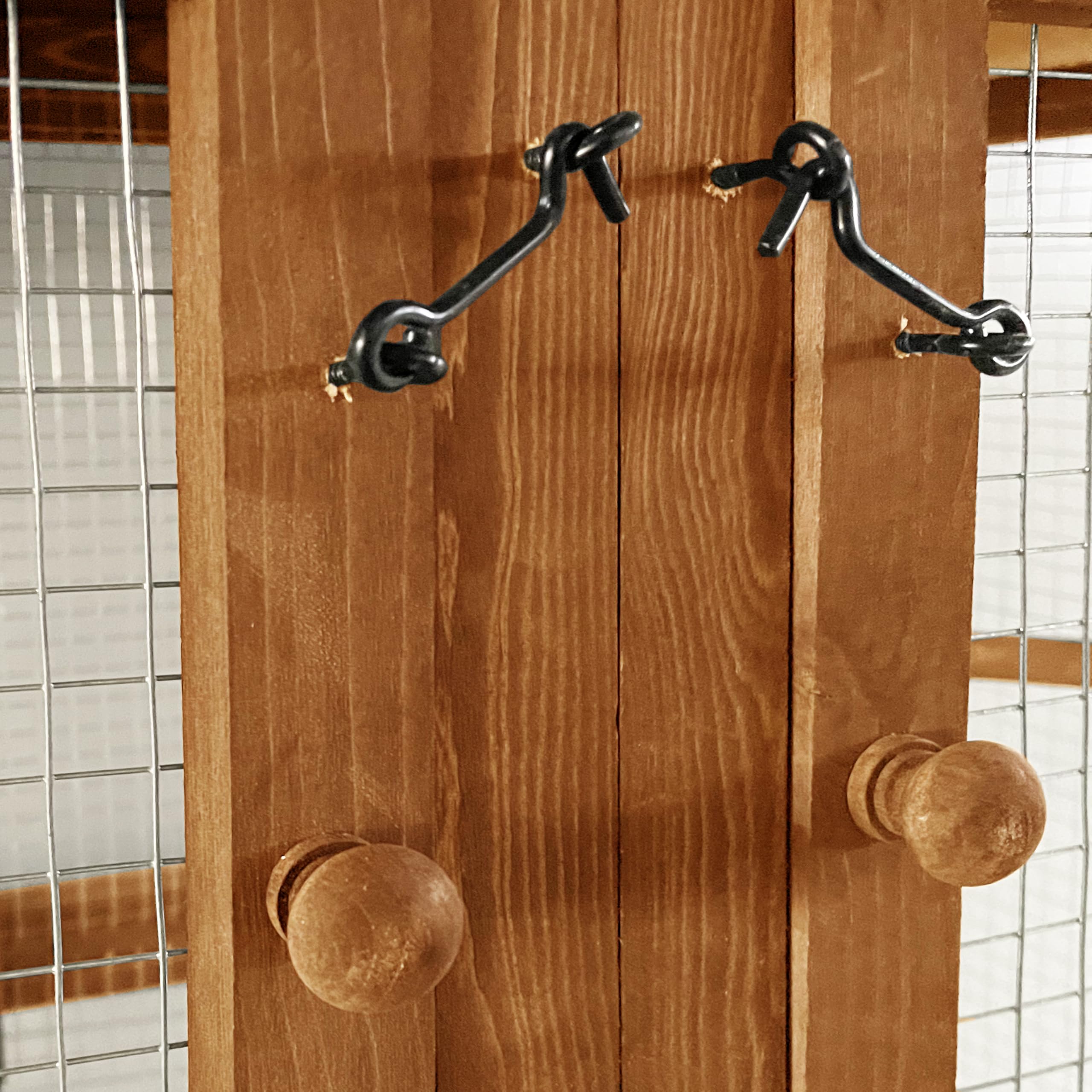 Voliera in legno di abete impregnato, 115 x 58 x 164 cm, colore: marrone/grigio - Gabbia per uccelli con cassetto estraibile - gabbia per uccelli - gabbia per pappagalli - Gabbia per