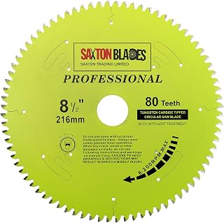 TCT21680TPRO Saxton Professional Range TCT Circular Saw Blade 216mm x 80T x 30mm Bore, 16, 20, 25mm Reduction Rings