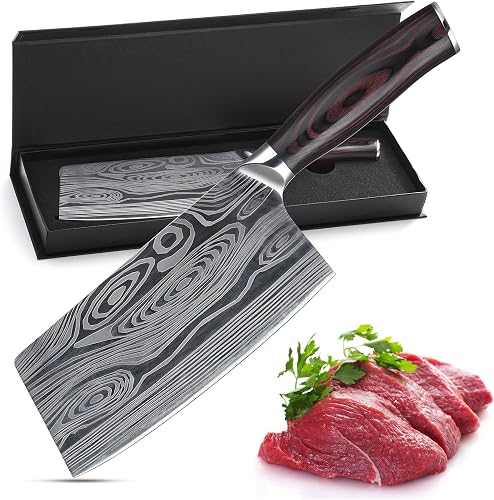 Couteau de Chef Chinois Couperet de Cuisine 17 cm Acie Theexecva
