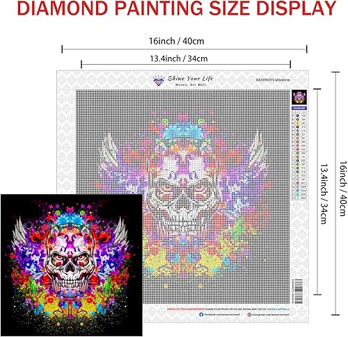 Miniatura 9 de KS Kit de pintura de diamantes de Halloween para adultos, 5D, calabaza, fantasma, diamantes, kits de arte para decoración de pared del hogar, 20 x