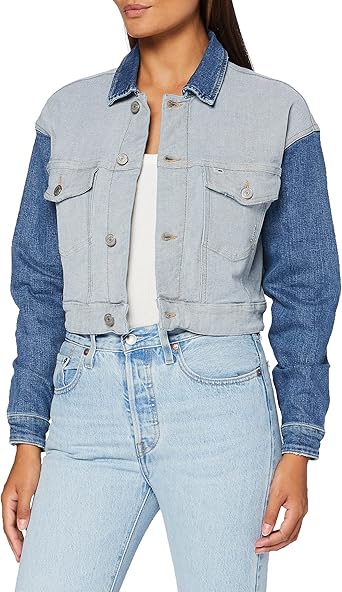 white jean jacket amazon