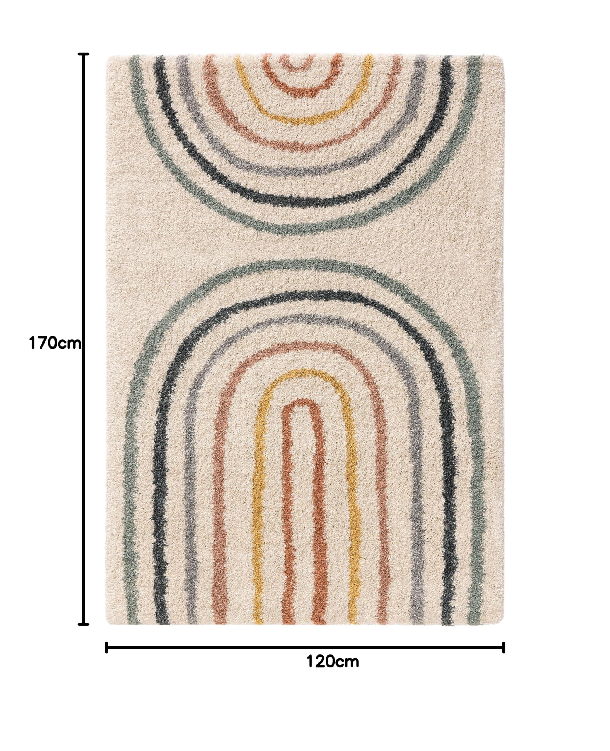 benuta Lytte Dywan dziecięcy Gobi, wielokolorowy, 120 x 170 cm, włókno syntetyczne, prostokątny, styl: motywy dziecięce, Scandi Living – łatwy w pielęgnacji do pokoju dziecięcego, salonu, sypialni