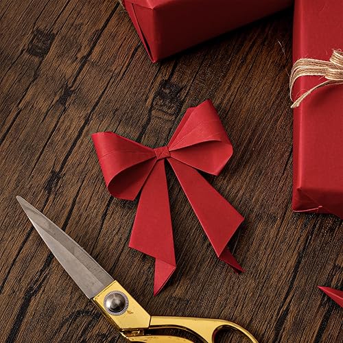 Miniatura 5 de Homeral Rollo de papel de estraza jumbo de 81.8 pies cuadrados (30 pulgadas x 32.8 pies), color rojo de Navidad reciclado para Navidad, cumpleaños,