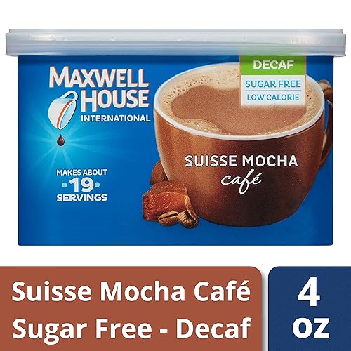 Vista 117 de Maxwell House International - Mezcla de café instantáneo de vainilla y caramelo con un estilo de cafetería (recipiente de 8.7 onzas)