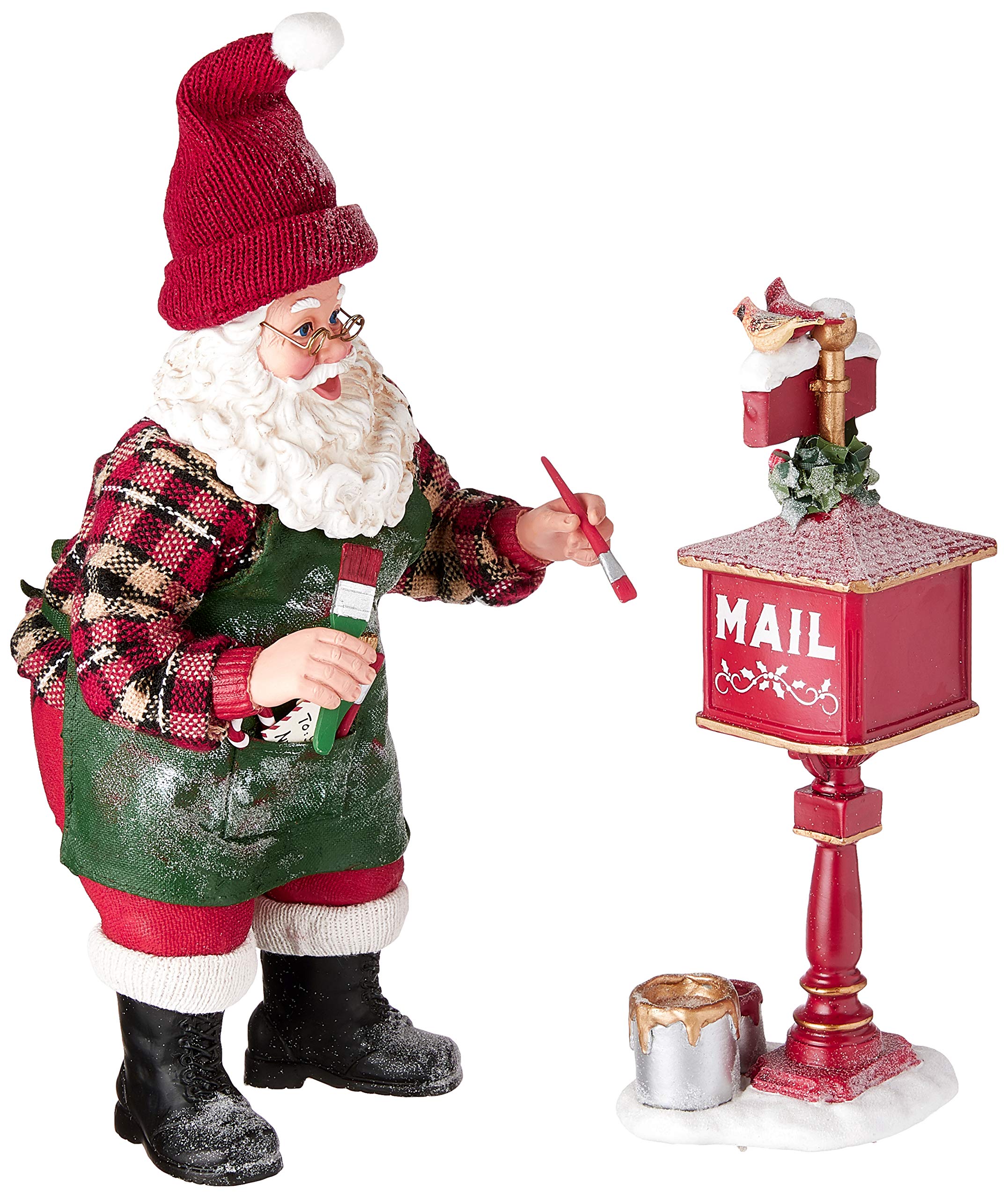 Figurines en résine Department 56 pour illuminer votre village de Noël sur la cheminée