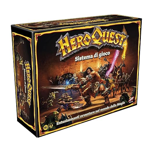 Hasbro Gaming Avalon Hill HeroQuest, Gioco da Tavolo per Ragazzi e Ragazze dai 14 Anni, Gioco di Strategia in Stile Dungeon Crawler, a Tema Fantasy per 2-5 Giocatori