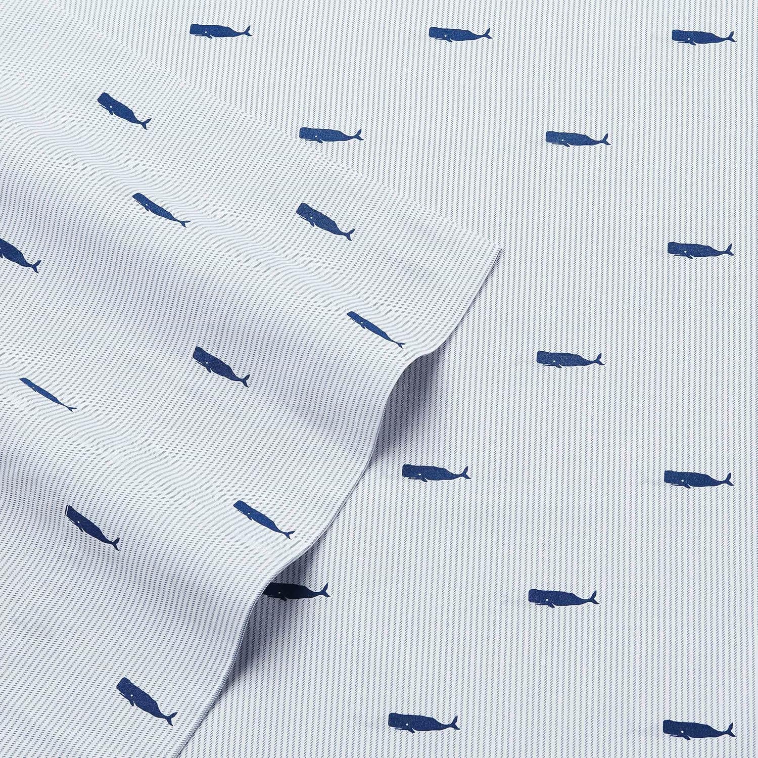 Nautica - Full Sheet Set, Cotton Percale Bedding Set, Crisp & Cool, Lightweight & Breathable (Star Spangled Coastal Blue, Full) : Home & Kitchen