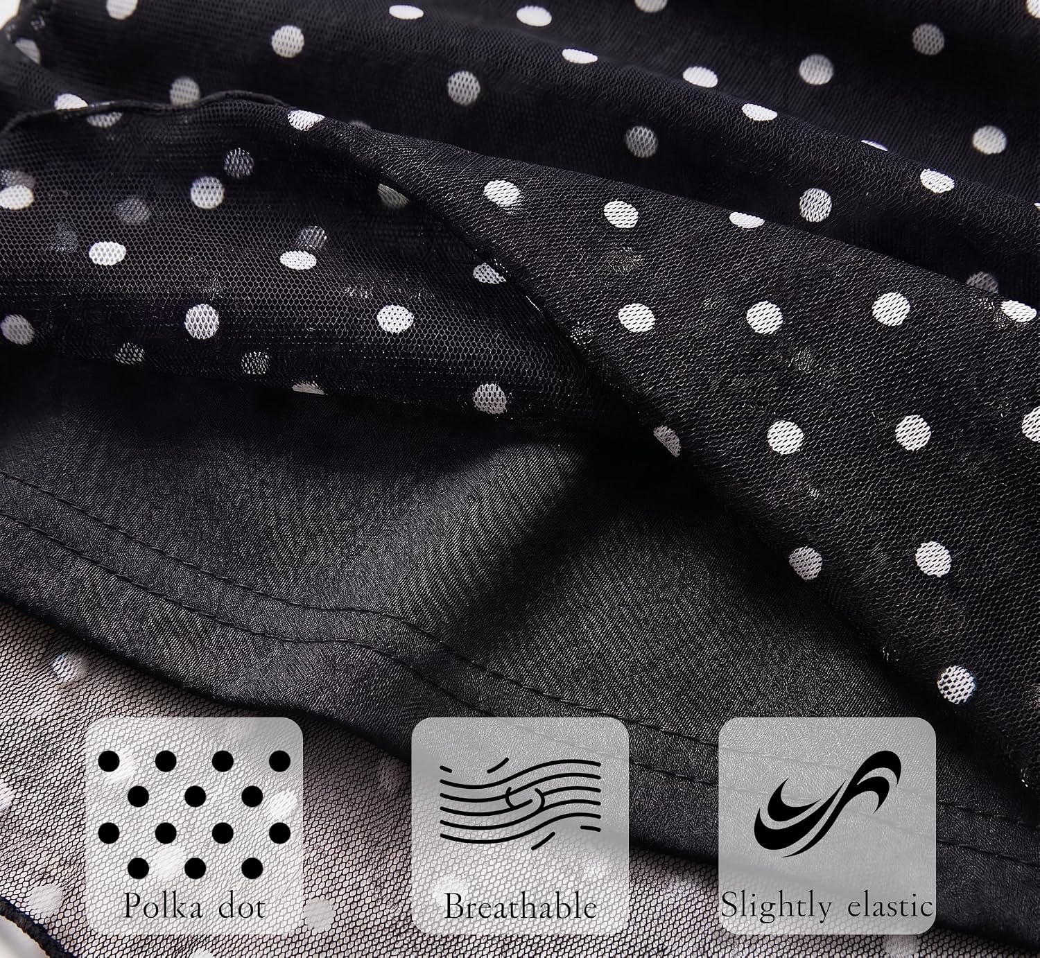 Women's Y2K Polka Dot Choker Scarf Top Sexy Mesh Tube Top Ruched Bandeau for Going Out Party Clubwear Concert Outfits