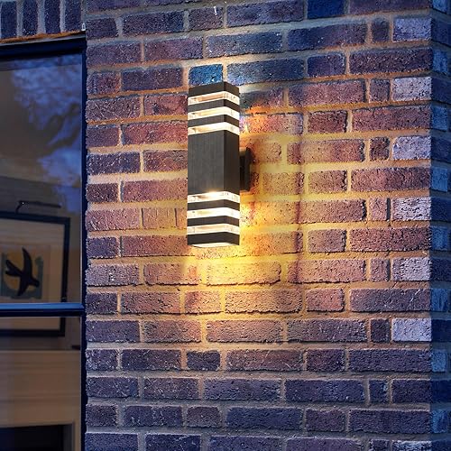 Miniatura 9 de Luces de pared para exteriores, luces exteriores para casa, color marrón, modernas, para garaje, montaje en pared, para porche, puerta delantera,