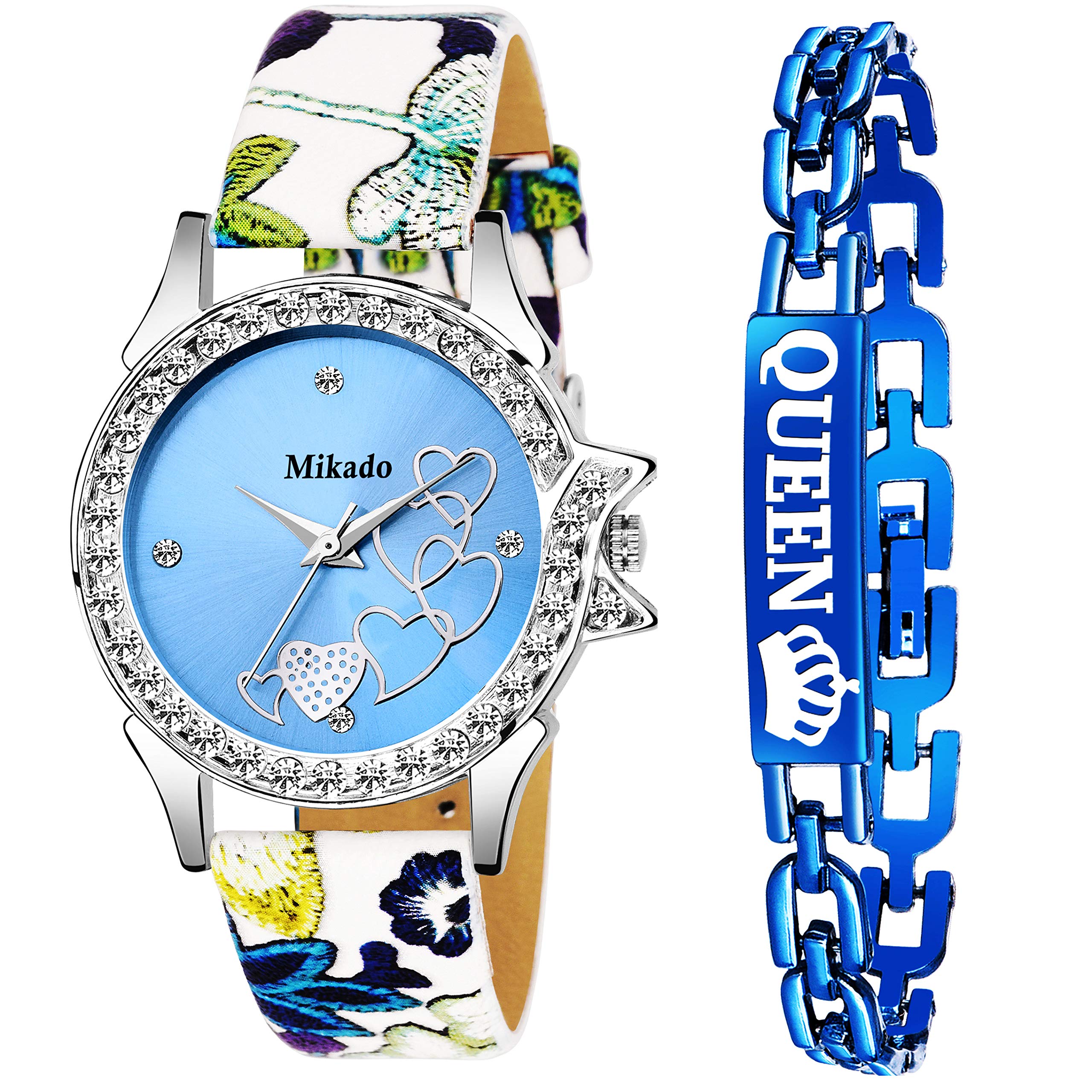 Mikado Blue Style Era Watch Set for Girls and Women (B07W5QCLR6) Amazon Price History, Amazon Price Tracker