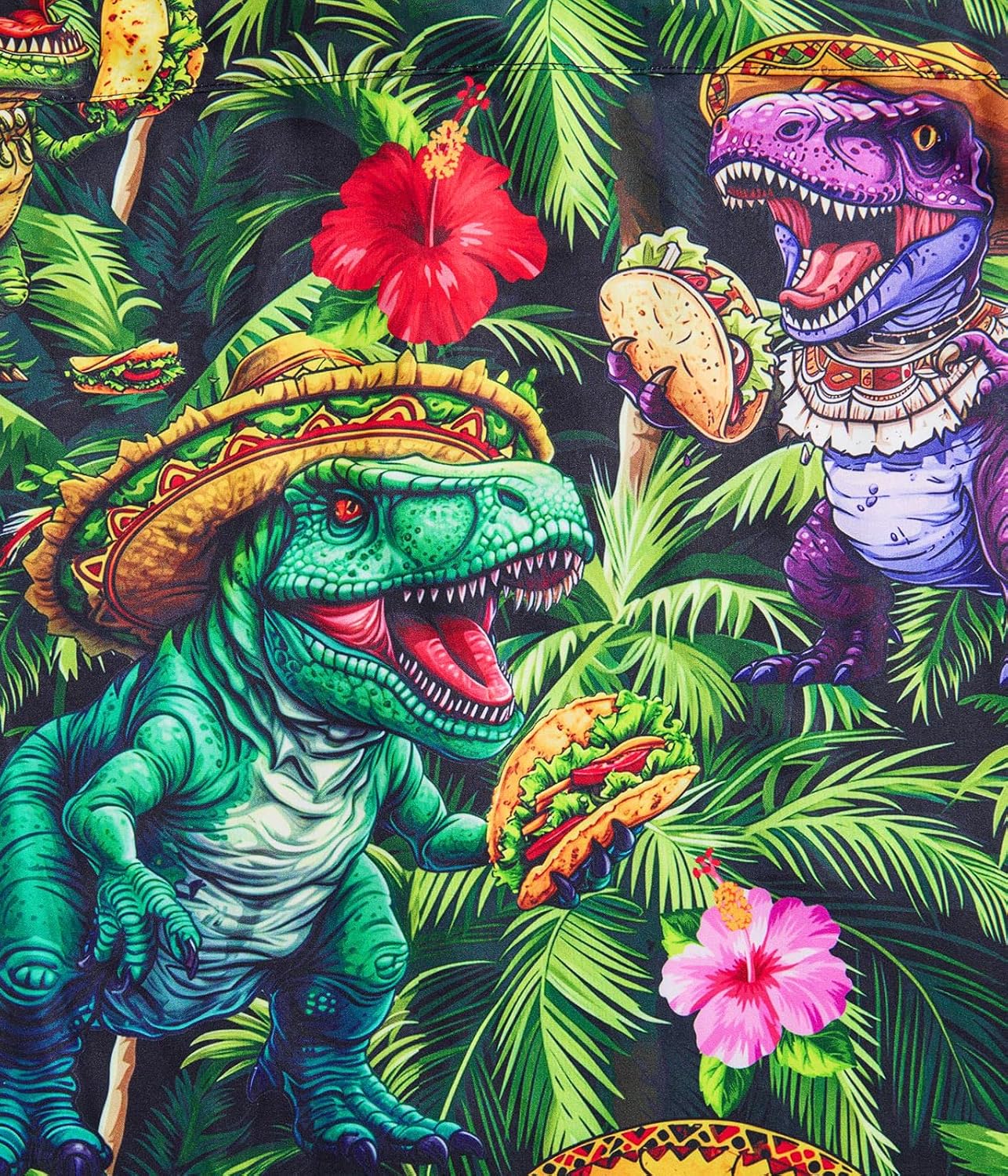 RAISEVERN Mens Hawaiian Shirt Casual Button Down Short Sleeve Tropical Beach Dress Shirt for Summer Holiday - Image 6