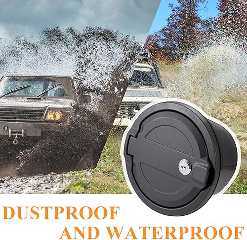 Miniatura 4 de Tapa de depósito de gasolina para puerta de llenado de combustible para Jeep Wrangler JK 2007-2018, accesorios Unlimited Rubicon Sahara AOLIHAN de 2