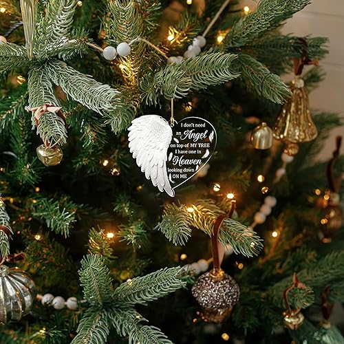 Miniatura 5 de WRAPPINESS Adornos conmemorativos para la pérdida de un ser querido, adorno de Navidad conmemorativo, regalos conmemorativos, regalo de