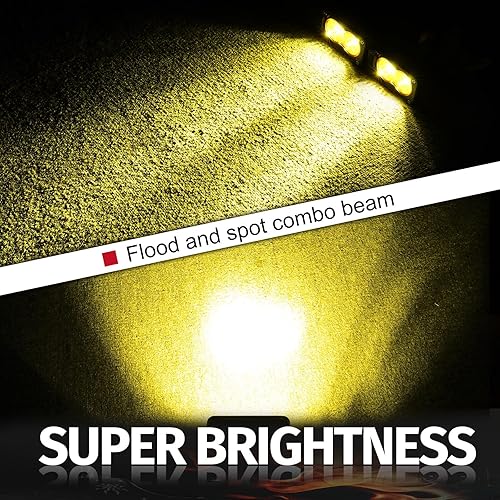 Miniatura 5 de Auto Power Plus - 2 cápsulas LED ámbar, luz de conducción de 40 W, 3 pulgadas, luz amarilla todoterreno, luces LED superbrillantes, luz de trabajo,