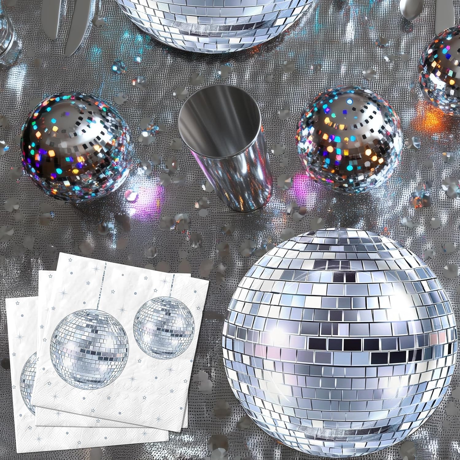 Disco Party Decorations - Disco Party Plates and Napkins for Kids Birthday Party, Serves 40 Guests - Image 8