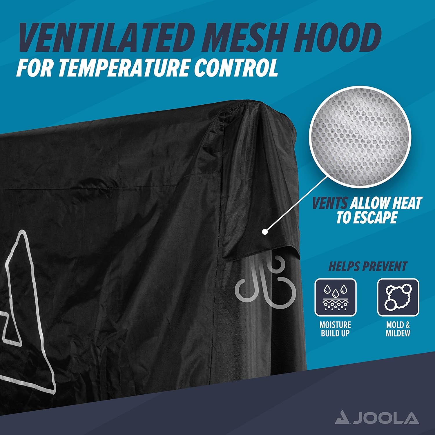JOOLA Waterproof Ping Pong Table Cover – Heavy-Duty, Outdoor Protection - Table Tennis Cover for Garage, Basement, Indoors or Outside - Fits Large & Small Folding Ping Pong Tables in Upright Position : Sports & Outdoors