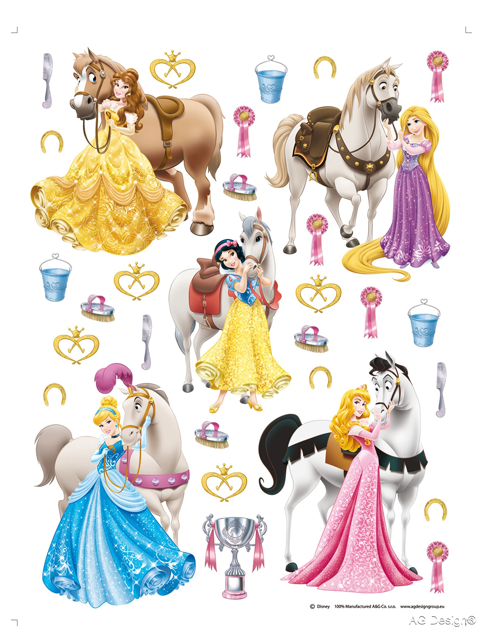 AG Design Papel Pintado Fotográfico dk 1773 Pared Stickers autkleber Princesas de Disney