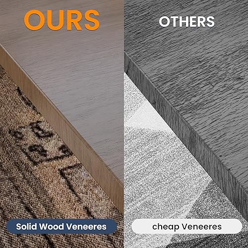 Miniatura 8 de POVISON Mesas de centro modernas para sala de estar, mesa de centro cuadrada con almacenamiento, mesa de centro de madera con cajones, mesas