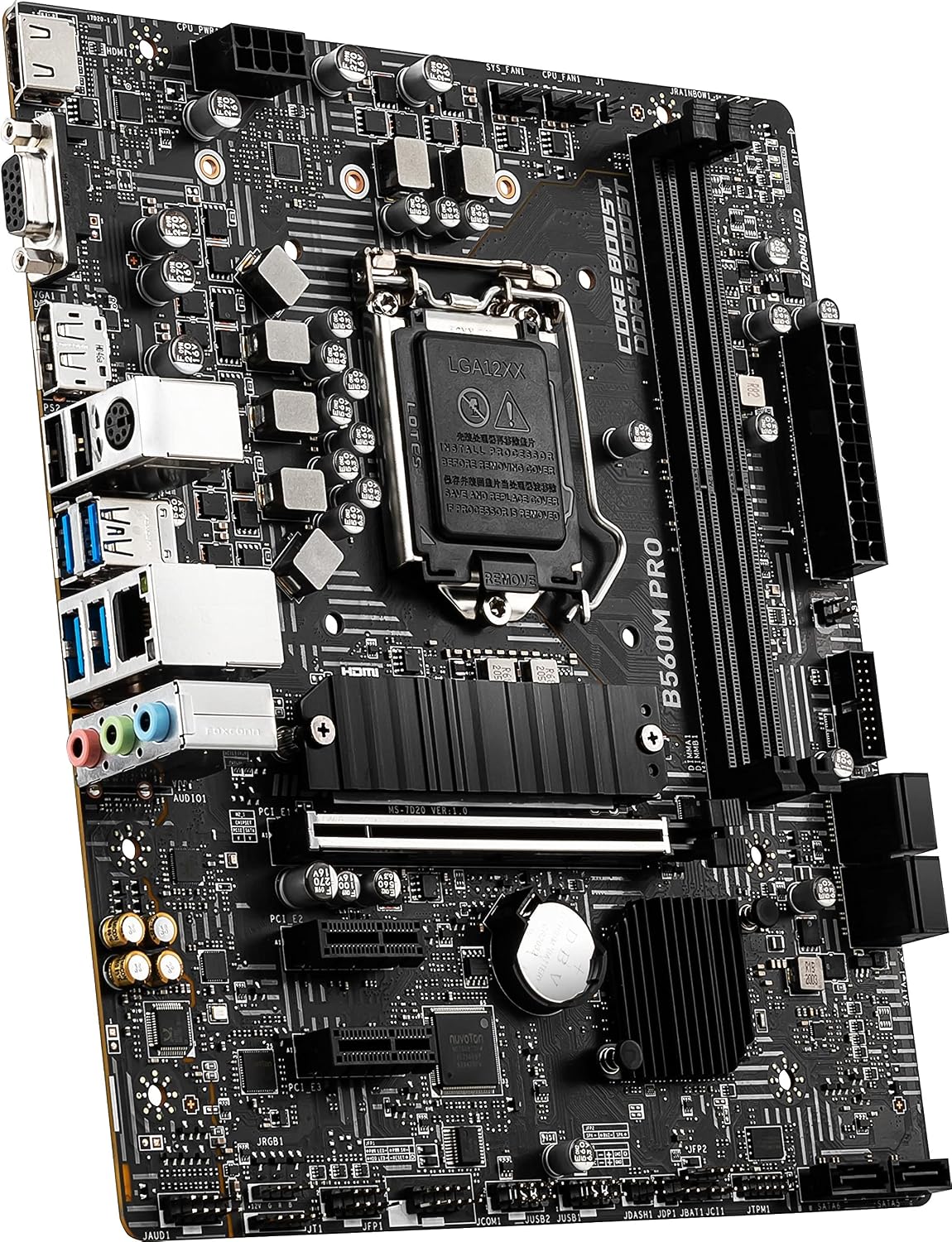MSI B560M PRO ProSeries Motherboard (mATX, 11th/10th Gen Intel Core, LGA 1200 Socket, DDR4, PCIe 4, CFX, M.2 Slots, USB 3.2 Gen 1, DP/HDMI)