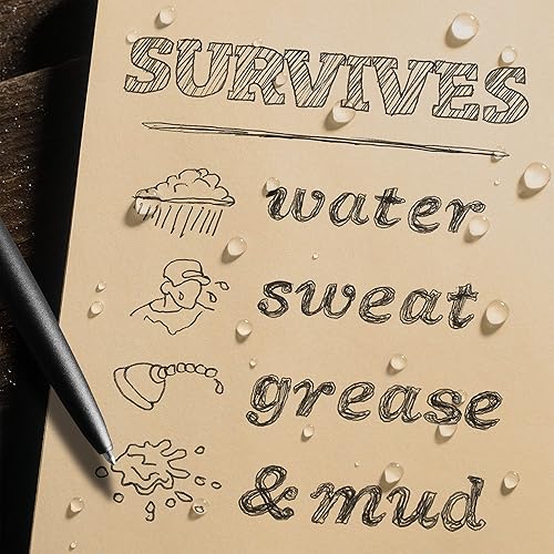 Miniatura 2 de Rite in the Rain All-Weather - Kit de cuaderno con espiral en parte superior de 3 x 5", funda de tela CORDURA, cuaderno amarillo y bolígrafo