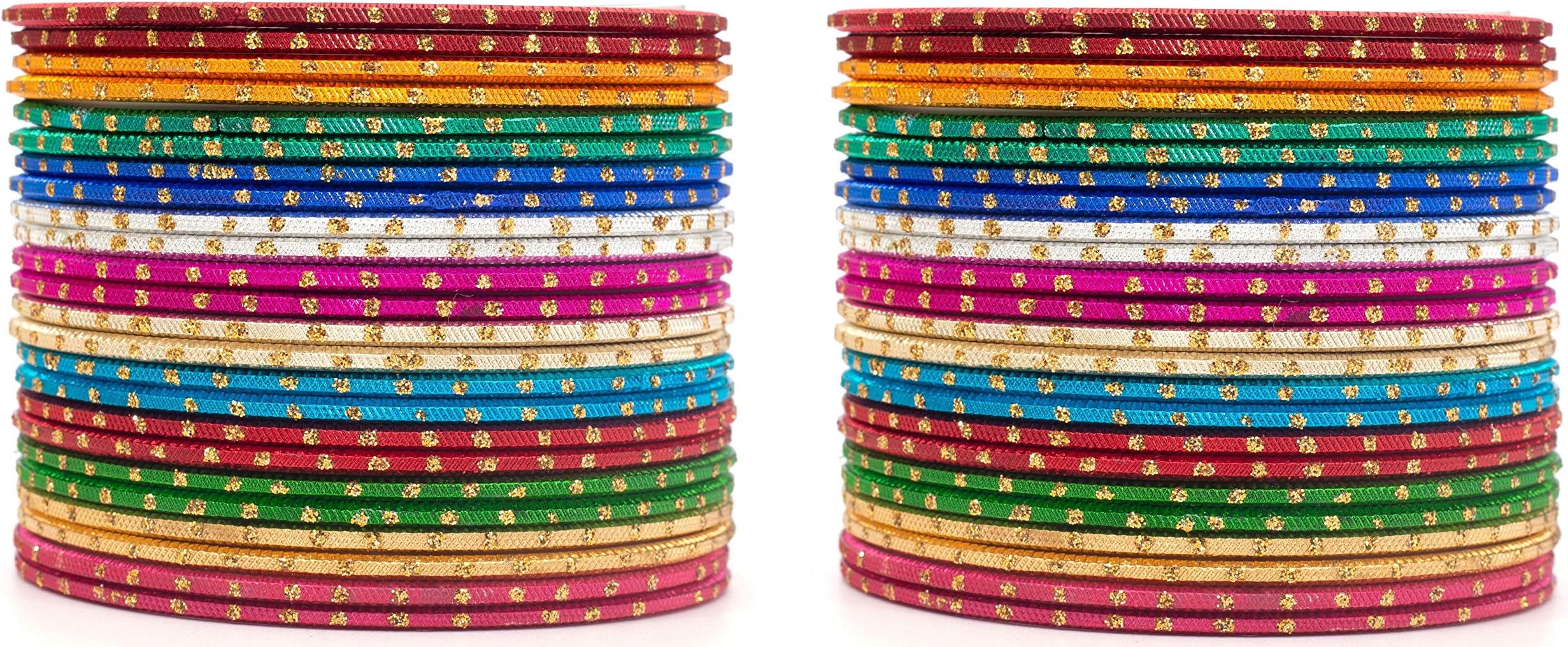 Swara CreationsMetal Bangle/Churi Set, in Multicolor large/extra large, Bangles set for Women/Girls