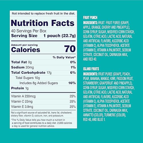 Miniatura 8 de Welch's Snacks de frutas, frutas mixtas, paquete a granel perfecto de dulces de Halloween, sin gluten, bolsas individuales de una sola porción, 0.8