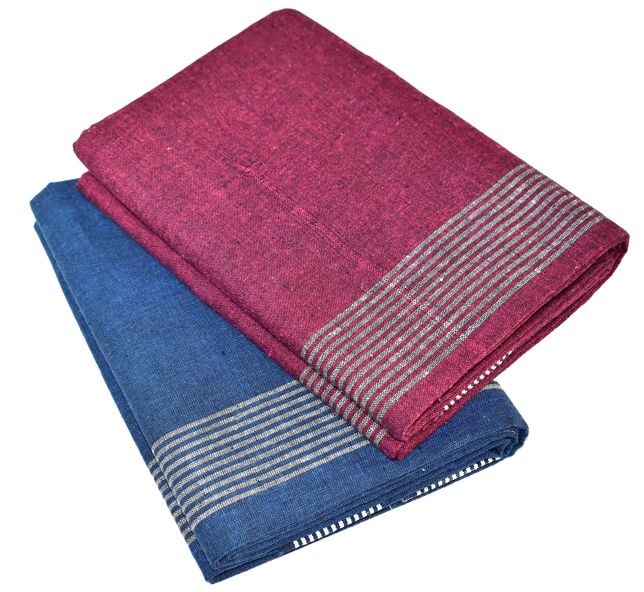 tuni mani Men's Cool Cotton Dhoti Plain Solid/Length: 2.0m (Pack of 2)-picture-11