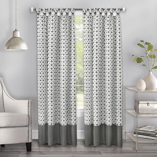 Miniatura 8 de Achim Home Furnishings Cortina de ventana Callie con pestaña en los puños, 52 x 84 pulgadas, especiabronceado