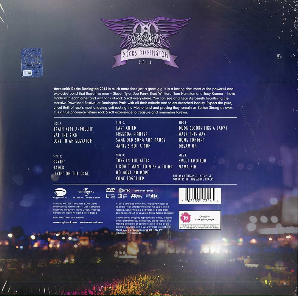 Rocks Donington 2014 (DVD + 3LP Coloured Vinyl): Aerosmith