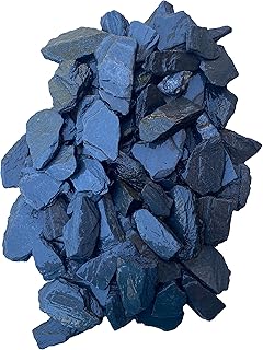 Awesome Aquatic Natural Black/Gray Slate 1-3 inch Rocks Stone for Aquascaping Aquariums, Landscaping Model, Terrarium & Vivarium Enclosures, Miniature & Fairy Garden, Models (5 lb 1-3 inch)