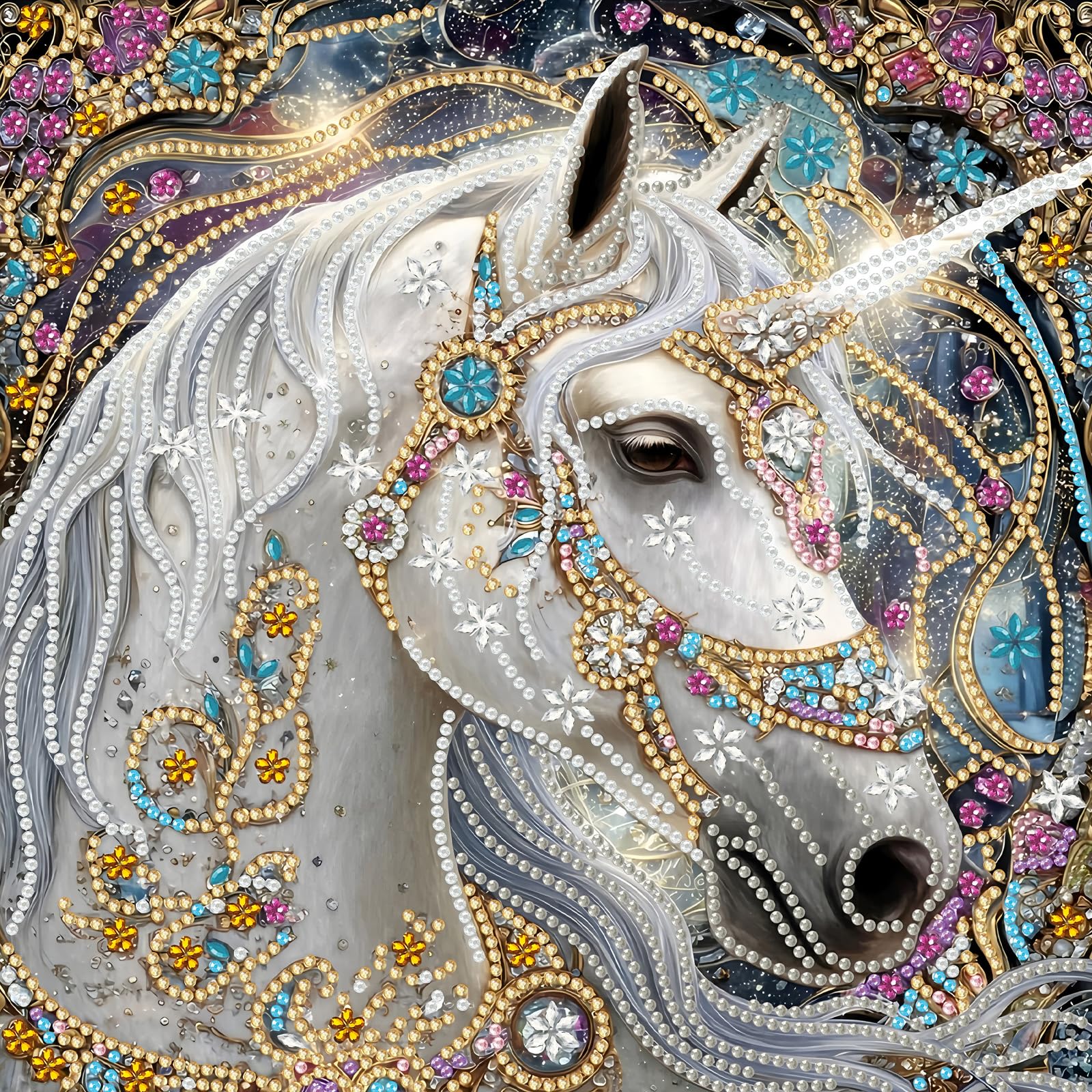 Steed Special Shaped 5D DIY Partial Drill Diamond Painting Kits 11.81 X11.81inch Diamond Dots Paintings Diamonds Paintings Gem Art for Adults Beginners Home Decor