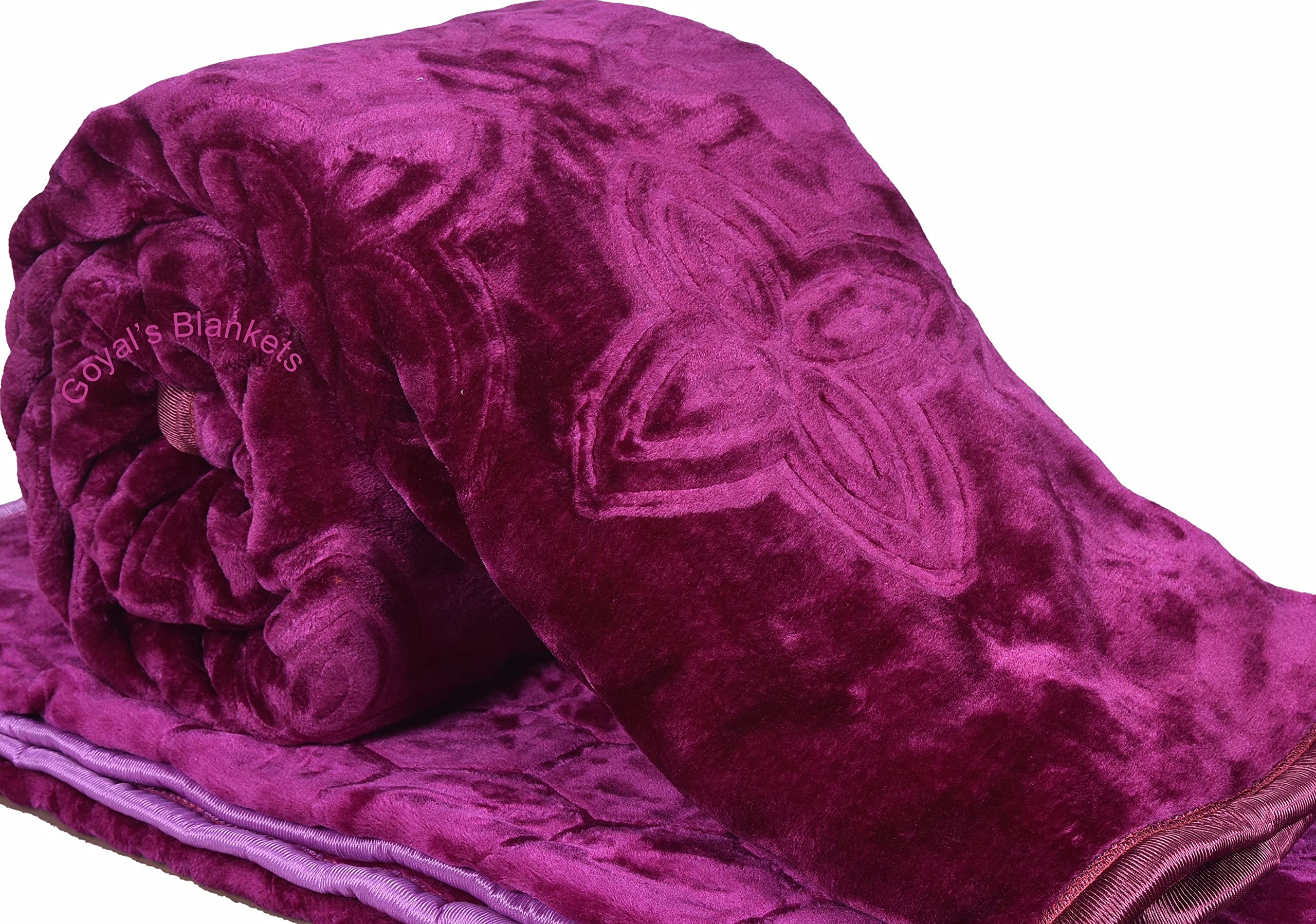 Goyals Mink 500 TC Polyester Double Bed Blanket for Winter (Wine) (B07MF3FMJP) Amazon Price History, Amazon Price Tracker