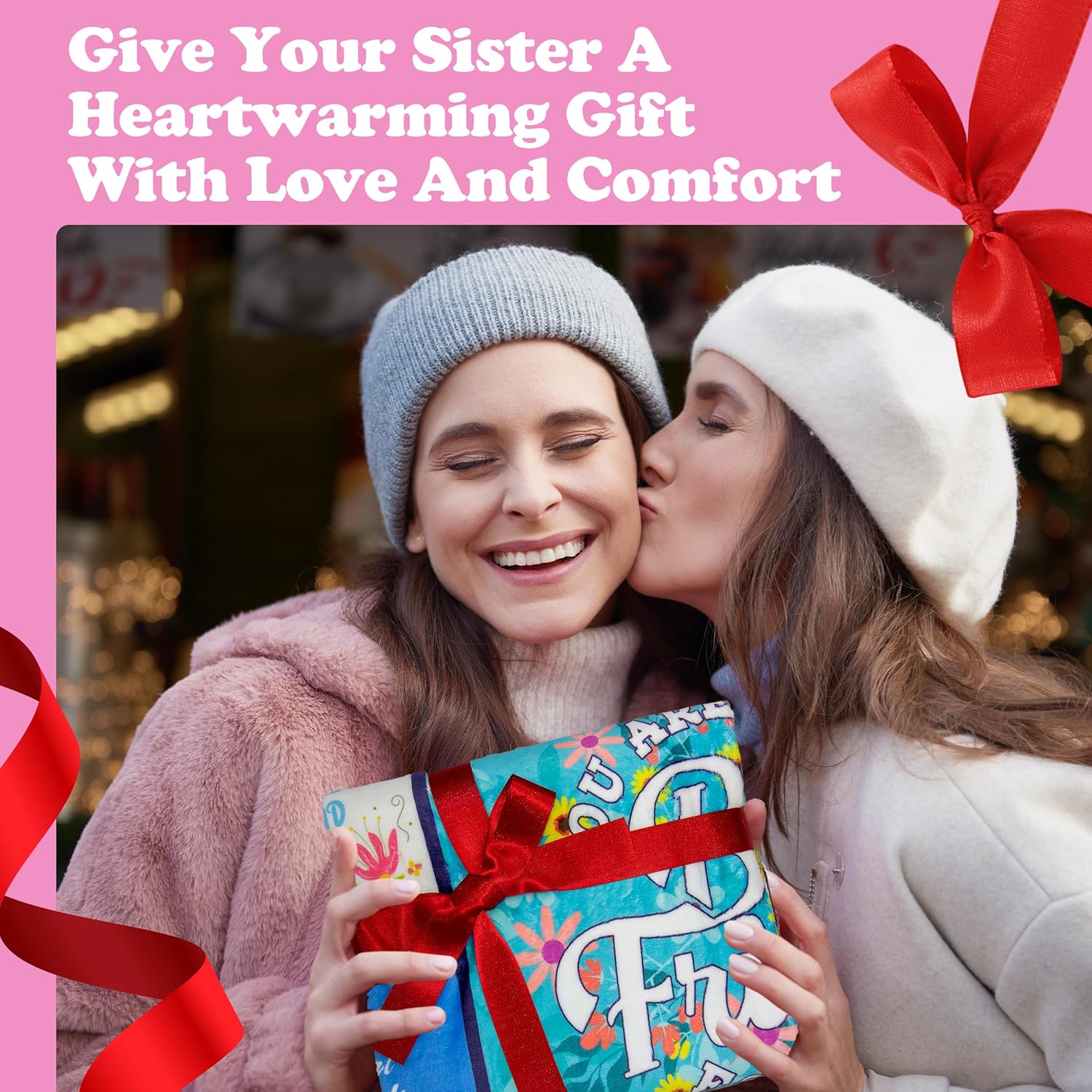 Best Friend Blanket, Birthday Gifts for Best Friend Women, Mothers Day Blanket Gift for Friend Bestie, Friendship Gifts for BFF, Bestie Throw Blanket 60"X50" - Image 2