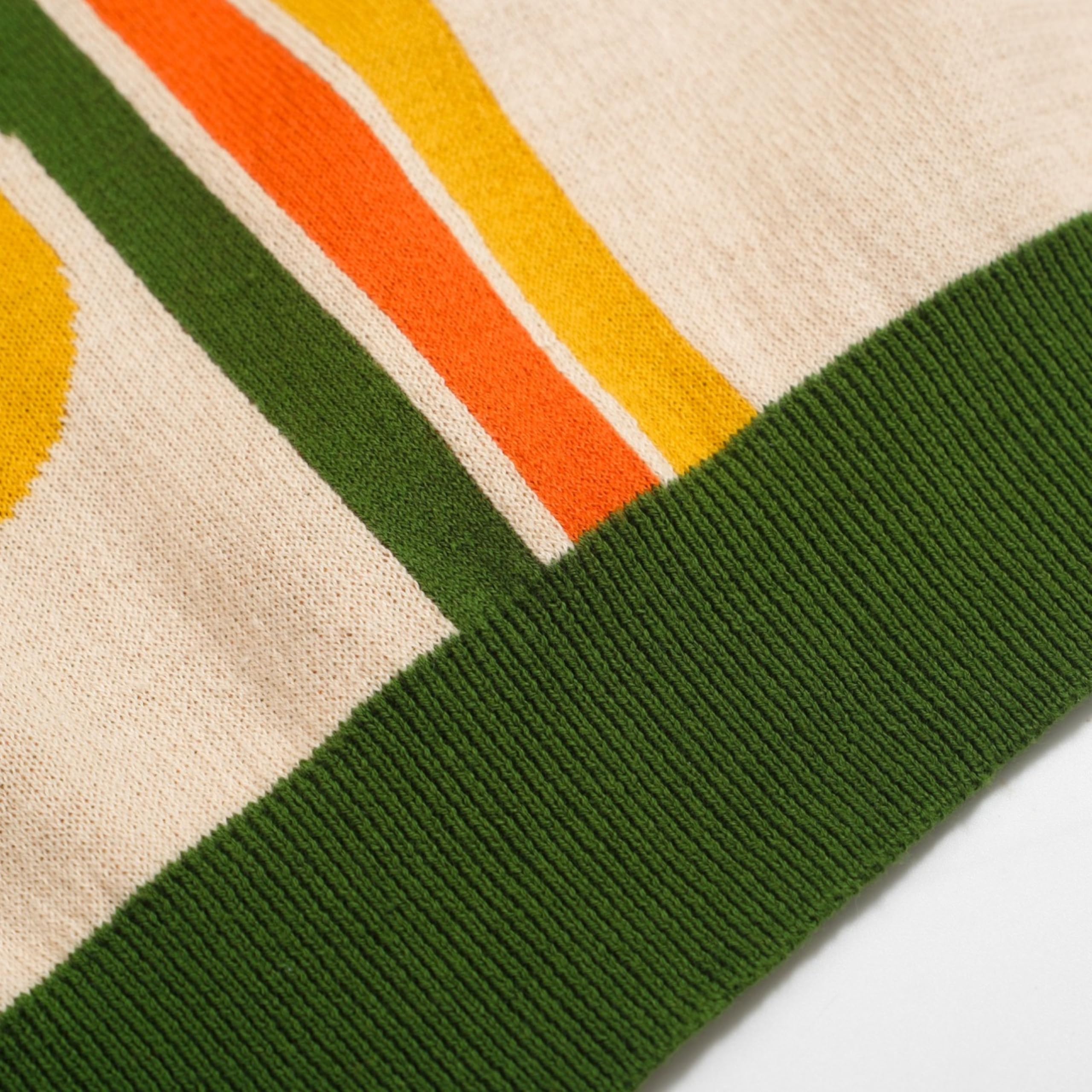 OXKnit - Polo da uomo in stile retrò, a maniche corte, 1960s, a maglia, casual, in cotone, per uomo