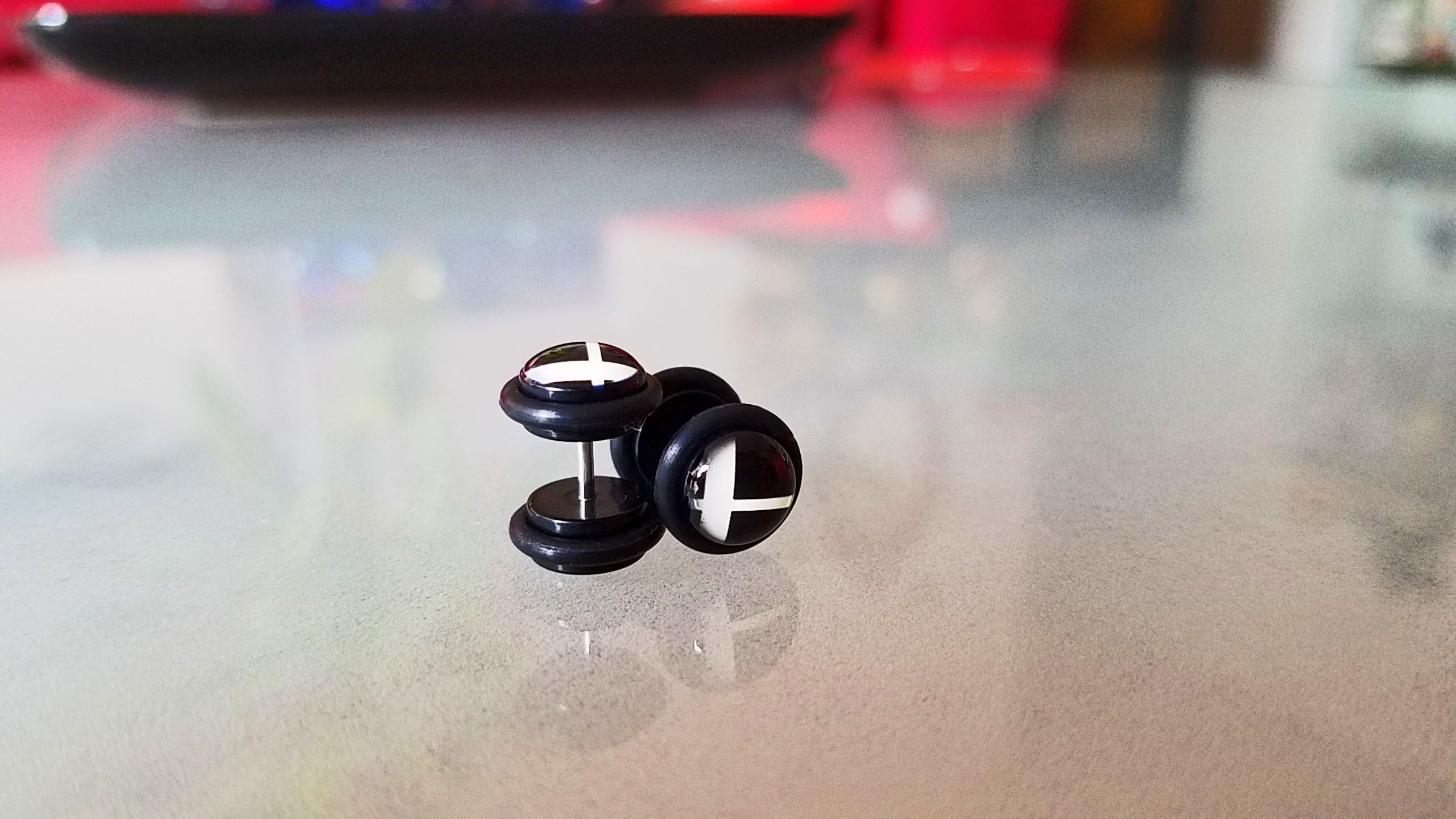 Smash Bros Fake Plug Earring (Black)