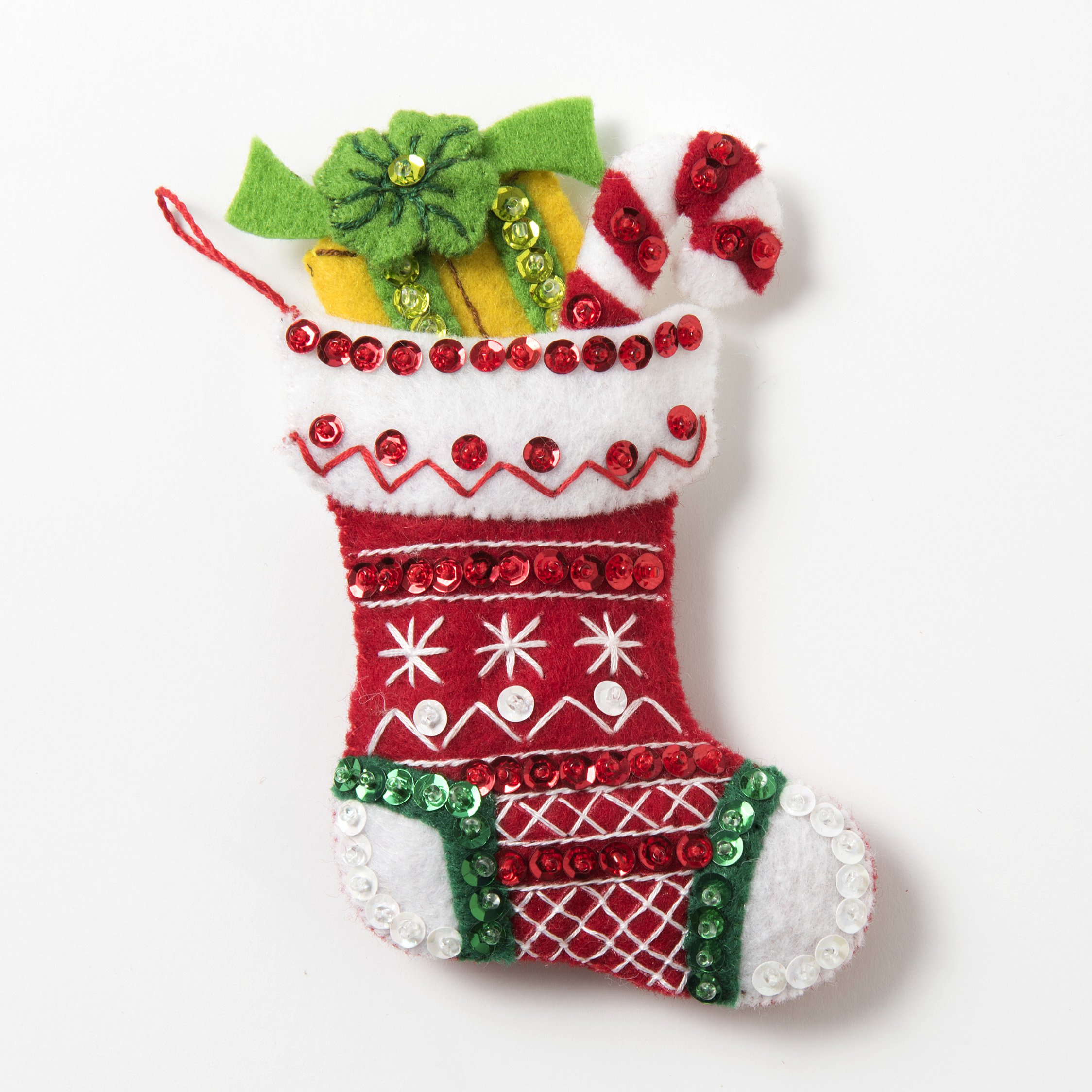Bucilla 86817 Nordischer Schneemann Strumpf-Set, Filz, Blau, Weiß, Rot