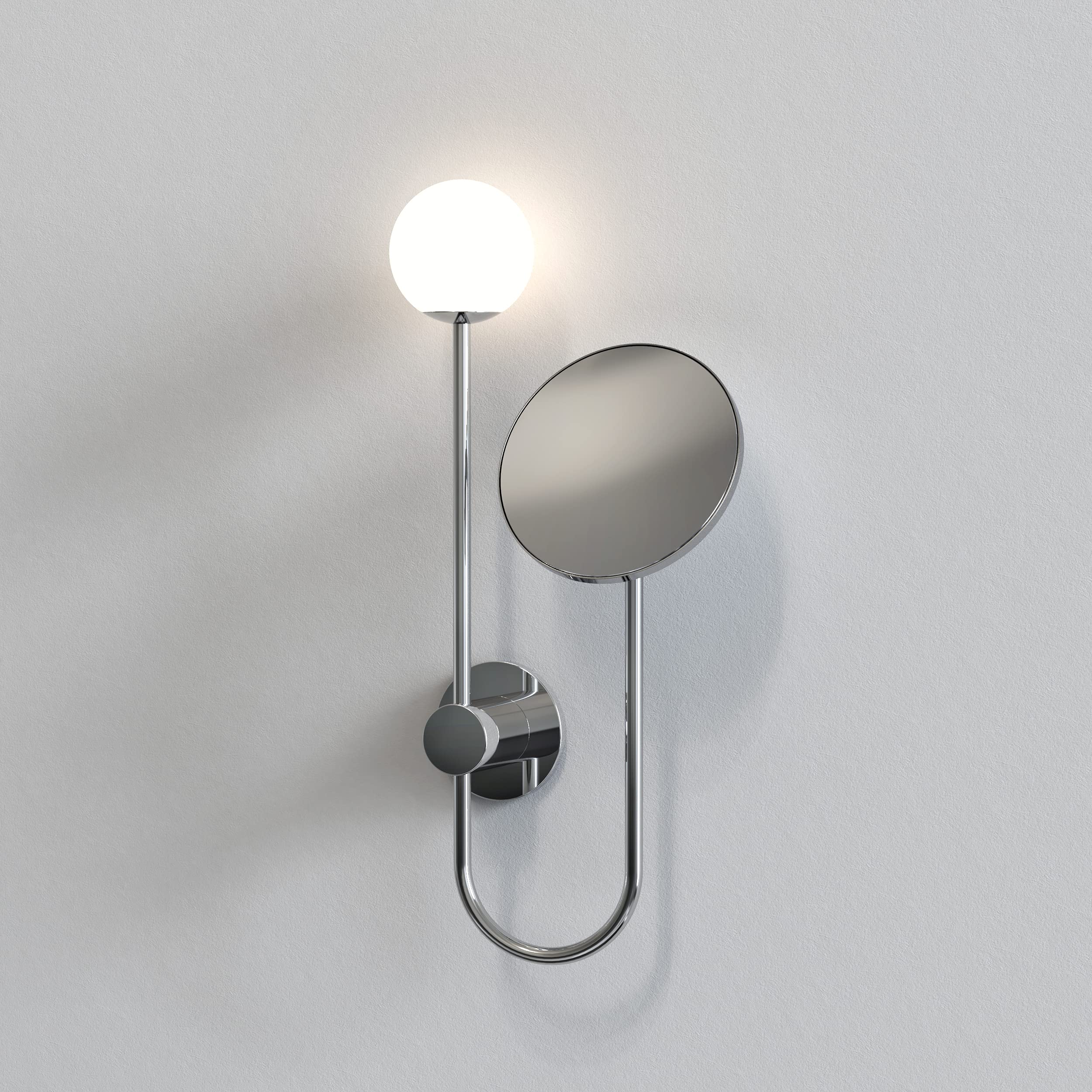 Astro Orb - Specchio ingranditore da bagno dimmerabile, grado di protezione IP44, cromato lucido, lampada G9, progettato in Gran Bretagna, 1424001