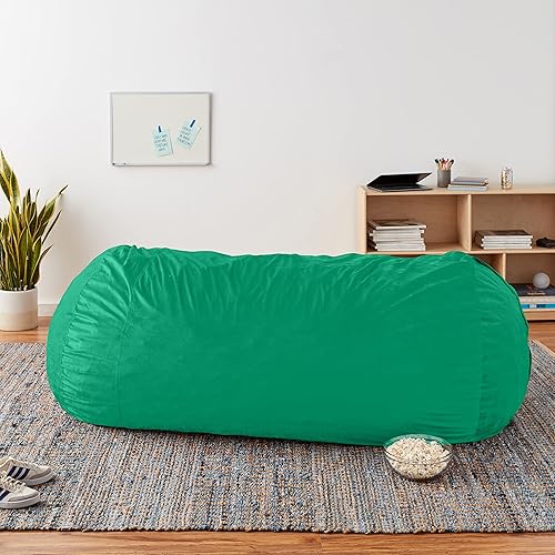 Miniatura 180 de Chill Sack Silla de puf, tumbona de 6 pies, microgamuza azul marino - solo funda Microsuede,Microsuede - Negro - Solo funda,Microsuede - Camel -