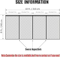 Vista 24 de Liveinu Upgraded Magnetic Garage Door Screen 2 Car Screen Door for Single or Double Garage with Hook & Loop Install Magnetic Closure 16 Ft x 8 Ft