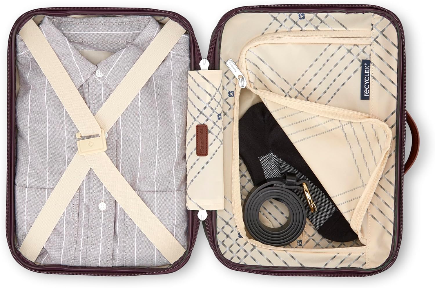 Samsonite Virtuosa Train Case Interior with Packed Items