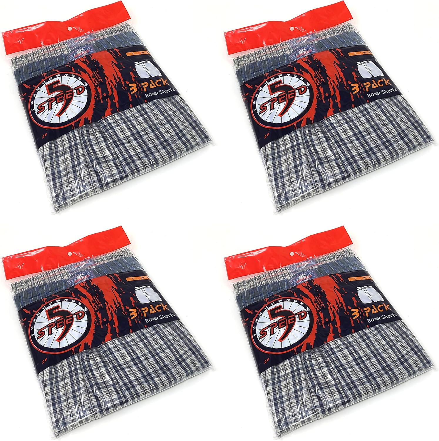 Andrew Scott 5 Speed Boys' Woven Plaid Tartan Boxer - Multi Packs: Clothing, Shoes & Jewelry