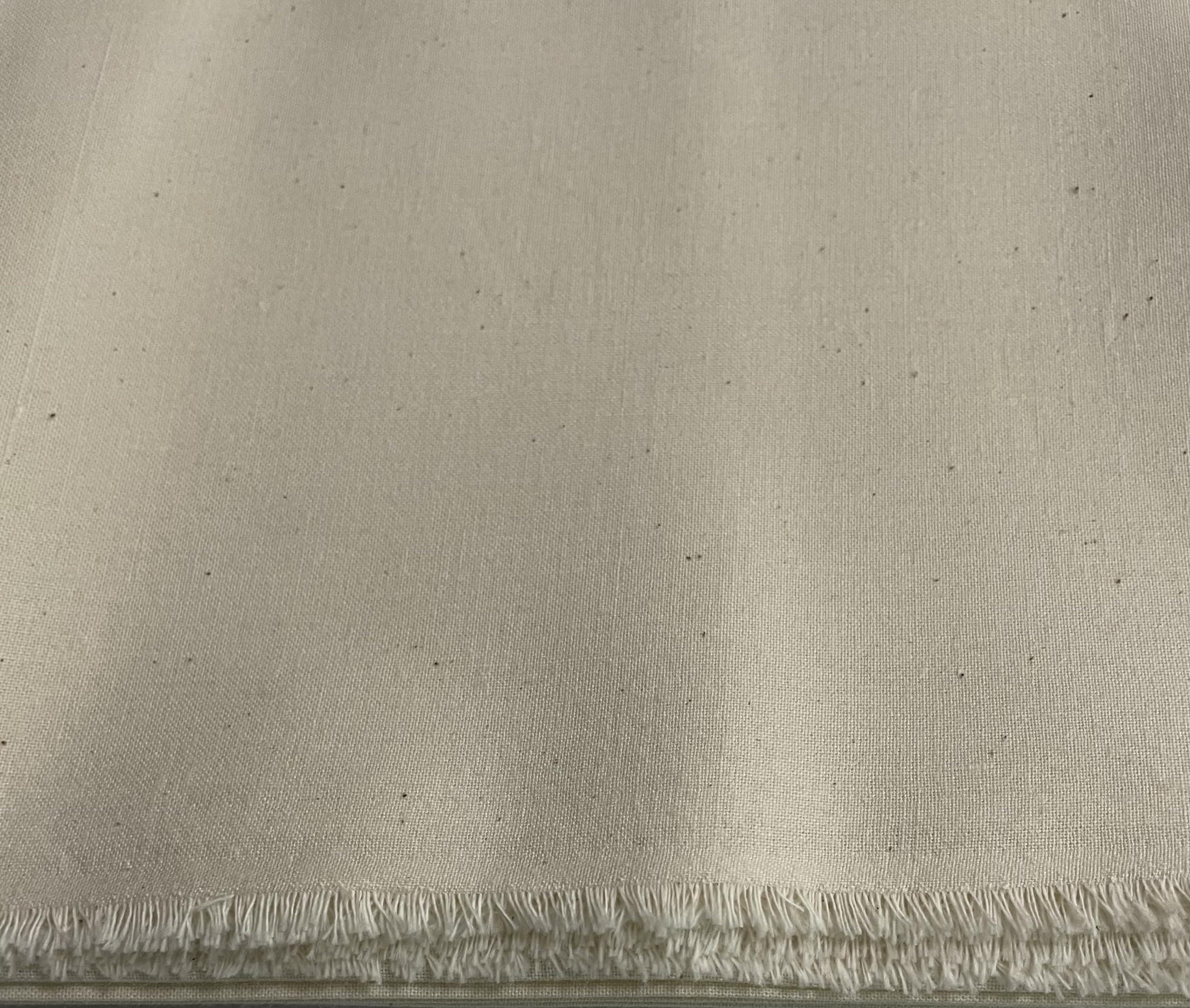 Tissu calicot 100% coton naturel non blanchi - Poids moyen - 160 cm - Extra large (20 mètres)