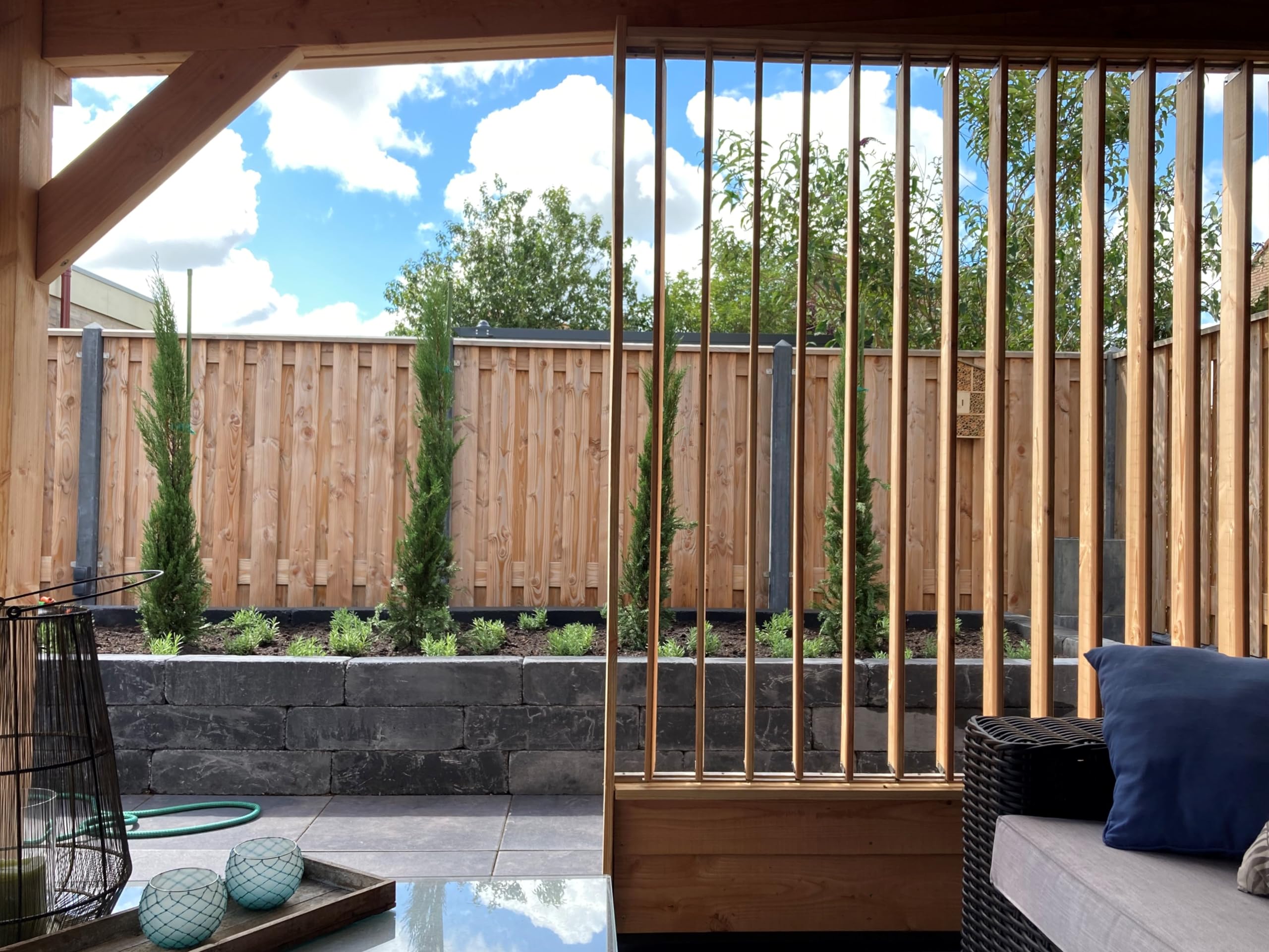 Wovar Flex Fence Edelstahlschienen drehbare Lamellen 165 cm - Pro Set 2 Stück