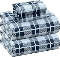 Vista 201 de RUVANTI Flannel Sheets Twin Size - 100% Cotton Double Brushed Twin Sheets Set, Deep Pockets 16 Inches, All Seasons Breathable & Extra Soft Bed Bali