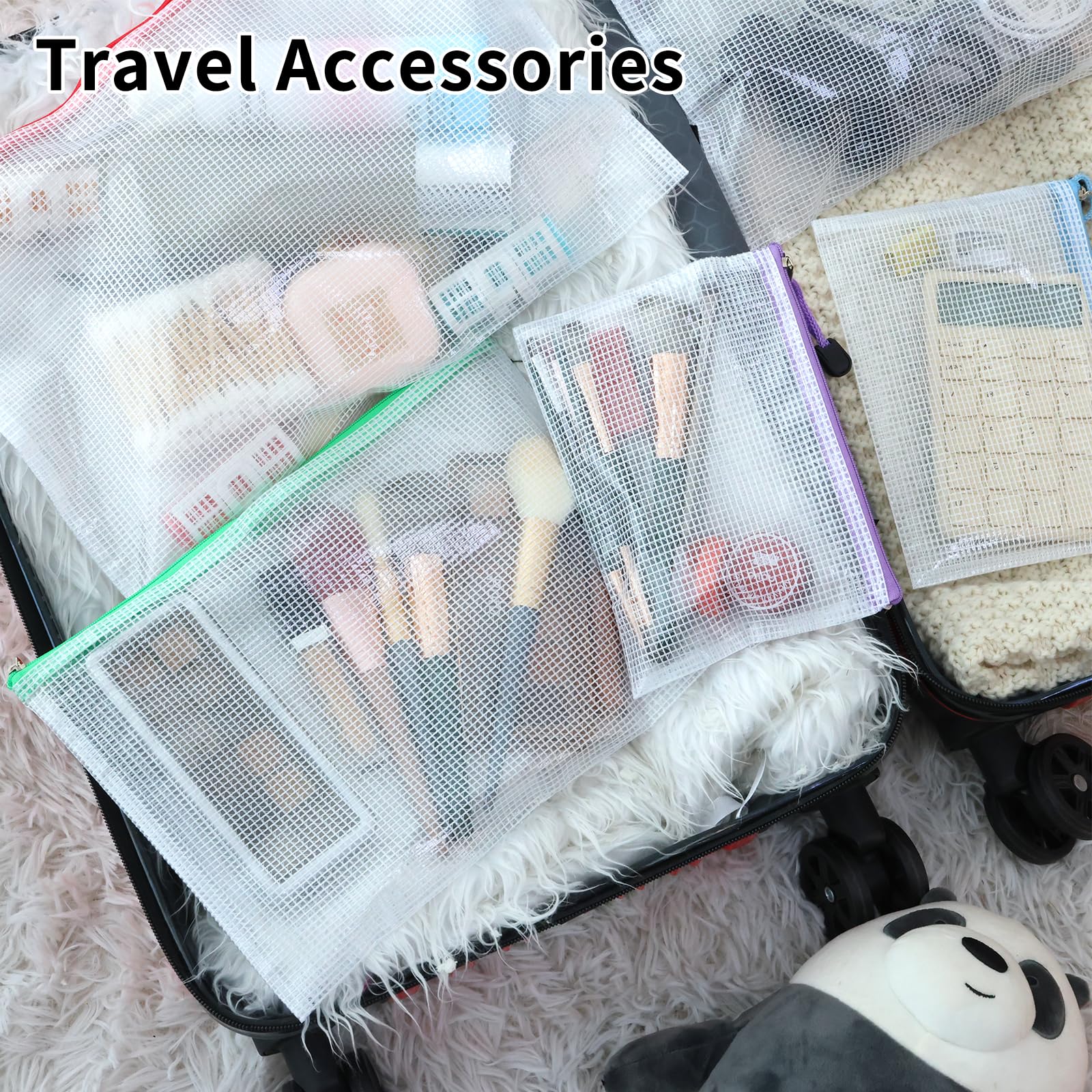 Amazon.com : EOOUT 56pcs Mesh Zipper Pouch, Waterproof Zipper Bags