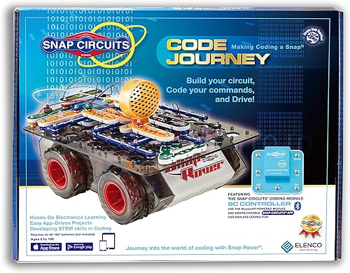 Miniatura 6 de Snap Circuits Code Journey, construye tu circuito, codifica tus comandos y conduce, controlado por Bluetooth, juguete de construcción STEM